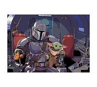 Komar Star Wars WB-SW-004 Tableau mural Motif Mandalorian The Child Cockpit Multicolore 70 x 50 cm