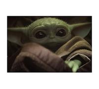 Komar Star Wars WB-SW-005 Tableau mural Motif Mandalorian The Child Face mignonne Décoration Poster Impression d'art Multicolore 70 x 50 cm
