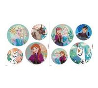 Disney Lot de 2 feuilles de stickers pour fenêtre Motif bulles royales La Reine des neiges 30 x 30 cm