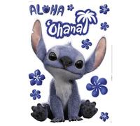 Komar Sticker mural Disney Lilo and Stitch Live Action Ohana - Dimensions : 50 x 70 cm - Décoration murale pour chambre d'enfant, Bleu