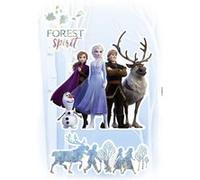 KOMAR Stickers muraux géant La Reine des Neiges Disney Frozen Spirit Esprit Glacé 50 x 70 cm Multicolors G