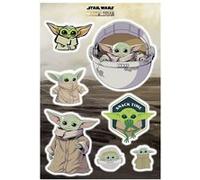 Stickers Muraux géant Mandolorian Bébé Yoda Grogu -The Child Cluster- Star Wars 50 x 70 cm