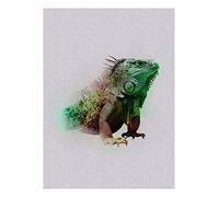 Komar Tableau Mural | Animaux Paradis Iguane | Poster Image Salon Chambre Décoration Art Print | sans Cadre | P083C-30x40 | Dimensions : 30 x 40 cm (Largeur x Hauteur)