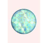 Komar Tableau Mural | Cercle mosaïque Azzuro | Poster Image Salon Chambre Décoration Art Print | sans Cadre | P093B-30x40 | Dimensions : 30 x 40 cm (Largeur x Hauteur)