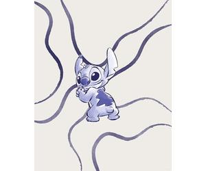 Komar Tableau mural Disney Lilo and Stitch Brave and Wild - Dimensions : 40 x 50 cm - Poster pour chambre d'enfant - Roulé sans cadre - Beige et violet