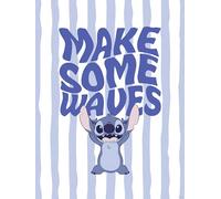 Komar Tableau mural Disney Lilo and Stitch Make Some Waves - Dimensions : 30 x 40 cm - Poster pour chambre d'enfant - Roulé sans cadre - Bleu
