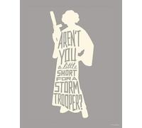 Komar Tableau mural Star Wars Silhouette Citations Leia Taille 40 x 50 cm (sans cadre) Décoration Chambre d'enfant Poster Art Print