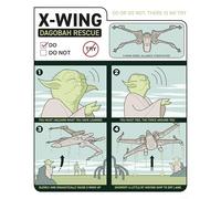 Komar Tableau mural Star Wars X-Wing Instructions - Dimensions : 40 x 50 cm - Décoration murale pour chambre d'enfant