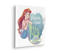 Komar Tableau sur châssis - Disney Ariel Curious & Kind - Dimensions : 40 x 40 cm - Décoration murale pour chambre d'enfant