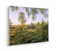Komar Tableau sur châssis en bois véritable - Soirée d'été - Dimensions : 60 x 40 cm - Impression sur toile - Paysage - Pour salon, chambre à coucher