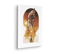 Komar Tableau sur châssis - Star Wars Boba Fett Starship - Dimensions : 30 x 40 cm - Chambre d'enfant, décoration murale