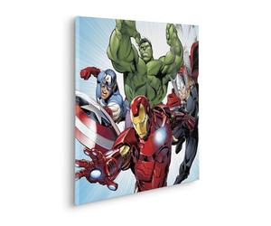 Komar Toile imprimée sur cadre de Marvel Avengers Teampower - Taille: 60 x 60 cm