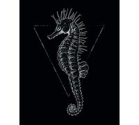 Komar WTD P079D-40 x 50 cm Impression Murale sans Cadre Motif Hippocampe Noir 40 x 50 cm
