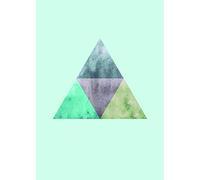 Komar WTD P101B-50 x 70 cm Impression Murale sans Cadre Motif Triangles Bleu 50 x 70 cm