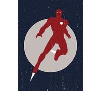 Komar WTD Sticker mural décoratif pour chambre d'enfant Motif Iron Man Fly 50 x 70 cm