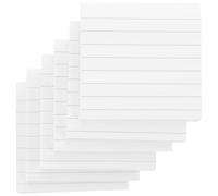KOMBIUDA 10 Pièces Bloc-notes Adhésifs à Rayures, Mémo Portable | Notes Repositionnables, Écriture Plus Nette, pour Maison et Bureau, Rappels la Cuisine, Mur, Porte