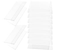 KOMBIUDA 10 Pièces Chevalet Porte Nom V Transparent 12x6 Cm Double Face | Cartes de Table Nominatives, Plaques Nominatives de Bureau, Événements