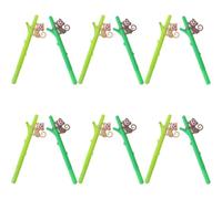 KOMBIUDA 12 Pièces Stylo Gel Créatif pour Étudiants, Petit et Léger | Recharge Remplaçable, Prise en Main Confortable, Capuchon, Usage Bureau et Signature, Finition Soignée