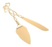 KOMBIUDA 2 Pièces Set Élégant de Trancheuse à Gâteau et Serveur à Tarte en Alliage de Zinc Or pour Fête et Mariage, Coupe Précise et Prise en Main Confortable