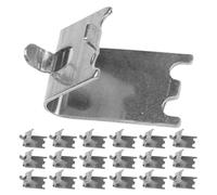 KOMBIUDA 20 Pièces Boucle de support d'étagère de réfrigérateur Supports d'étagère métallique etagere placard rear shelf bracket clips taquets pour étagères cremaillere Silver