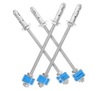 KOMBIUDA 4 Pièces Support de Suspension pour Intérieures de Climatisation Centrale Ensemble de Tiges avec Amortisseurs de Vibration et Isolation Sonore Installation Facile et Compatibilité