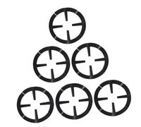 KOMBIUDA 6pièces Support De Cuisinière Pour Cafetière Lot De Supports Noir Pour Pot à Café Réducteur De Brûleur Pour Cuisine Et Restaurant