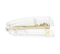 KOMBIUDA Agrafeuse de Bureau en Plastique Léger Fonction de Reliure et Ressort Automatique Transparente Design Mignon et Pratique pour Maison et École