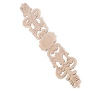 KOMBIUDA Applique Bois Sculpté Ovale Non Peint Style Européen Vintage, Décoration Murale en Bois Massif 40x8 Cm, Facile à Monter pour Meubles et Intérieur