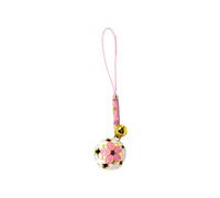 KOMBIUDA Cloche Japonaise Creuse Cuivre avec Pendentif Fleur de Cerisier Accessoires DIY Suspendus pour Bracelets Sacs et Porte-clés Cordon Rose Cadeau Paisible pour Homme et Femme