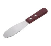 KOMBIUDA Couteau à Fromage en Acier Inoxydable et Bois, Double Manche | Tranchage et Découpe Sûrs, Lavage Facile, Outil Cuisine pour Fromage, Beurre, Confiture