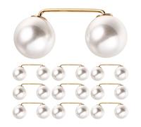 KOMBIUDA Épingles à Vêtements et Pinces à Ourlet en Imitation, Lot de 10 Boutons pour Ajuster Taille de Jeans Denim, Accessoires Élégants pour Femmes en Cérémonies
