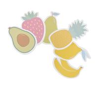 KOMBIUDA Lot de 6 petites notes autocollantes fruitées en papier, avec lignes, pour organisation et loisirs créatifs, style ludique et adhésif facile à décoller