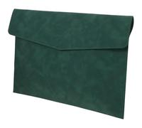 KOMBIUDA Organisateur de Documents en Simili Cuir Vert Portable pour Bureau et Voyageur D'affaires, Pochette à Dossiers A4 pour Rangement et Protection des Fichiers