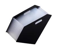 KOMBIUDA Organisateur de Documents Grand Capacité en Plastique Noir Extensible Multi-couches Trieur de Fichiers A4 pour Garder le Bureau Propre et Ordonné pour Bureau et Salle D'étude