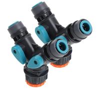 KOMBIUDA Quick Release Fittings Hose Splitter 2 Way 2pcs Plastic Push-to-Connect Splitter, for 1/2 inch Tap, Leak Resistance, Patio Cleaning