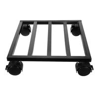 KOMBIUDA Support à roulettes pour Pot de Fleurs en Fer Robuste 25cm avec Base Carrée Mobile pour Plantes D'intérieur et Grand Vase Décoratif