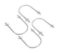 KOMBIUDA Support pour Chauffage Électrique à Roulettes en Métal Argenté, Base de U, 4 Pièces, Installation Facile et Mobilité Améliorée pour Radiateur à Bain D'huile en Salon ou Chambre