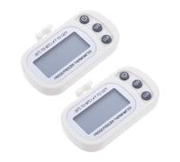 KOMBIUDA Thermomètre pour réfrigérateur et congélateur 2 pièces étanche blanc avec écran LCD, support de table et fixation murale, pour réfrigérateur et congélateur domestique