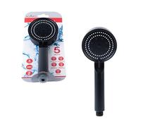 KOMBO - Douche Bali 5 jets en ABS Noir - Pommeau de douche universel multi-jets anticalcaire Ø9 cm - Pommeau de douche 5 modes