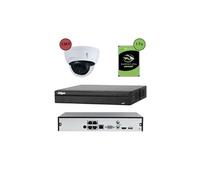 KOMELEC FRANCE Pack de vidéosurveillance ip poe 1 caméra dôme 2 mp - 3 mois d'enregistrement