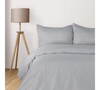 Komfortec Deluxe Parure de lit 2 pièces 140 x 200 cm - Gris - Housse de Couette 140 x 200 cm - avec taies d'oreiller - en Microfibre avec Fermeture éclair - Doux et Infroissable - Gris