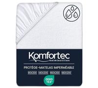 Komfortec Protège Matelas Imperméable 180x200 cm, Alèse Drap Housse Anti-Acarien, Respirant et Lavable, Protection Lit Bébé et Adulte, Convient pour Incontinence, Housse Matelas Premium