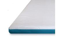 Komfortec Surmatelas 90 x 200 cm - Hauteur : 7,5 cm - en Mousse Visco-élastique - pour lit à sommier tapissier, Housse Lavable en Aloe Vera, Blanc
