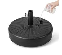 KOMFOTTEU Pied de Parasol, Remplir avec 18 L d'Eau / 28 kg de Sable, Rond | Support de Parasol pour Bâtons de Parasol de 38 mm/48 mm, avec poignée, Base de Parasol pour Jardin, Terrasse, Plage