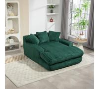 KOMHTOM Canapé-lit Moderne, Canapé Sol pour Les Paresseux, avec 3 Coussins, sans Installation, Idéal pour Chambre, Salon ou cinéma Maison (Émeraude)