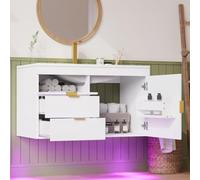 KOMHTOM Meuble sous Vasque Mural LED