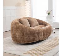 KOMHTOM Pouf Canapé Chaise, Fauteuil Poire, Canapé 2 Places pour Les Paresseux, avec 2 Coussins, sans Installation, Idéal pour Chambre, Salon ou Coin Cosy (Café)