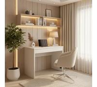 Komodee Bureau Forde Blanc 75x75x50 cm | Bureau FORDE - Spacieux - Avec tiroir - Blanc - Largeur 75 cm, Hauteur 75 cm, Profondeur 50 cm