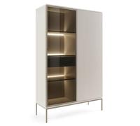 Vitrine Laval WTSZ104 - eclairage LED, largeur 104 cm, hauteur 166 cm, profondeur 39 cm, Couleur cachemire