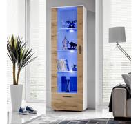 Komodee Vitrine Alessandria A1 Blanc/Wotan 60x192x42 cm